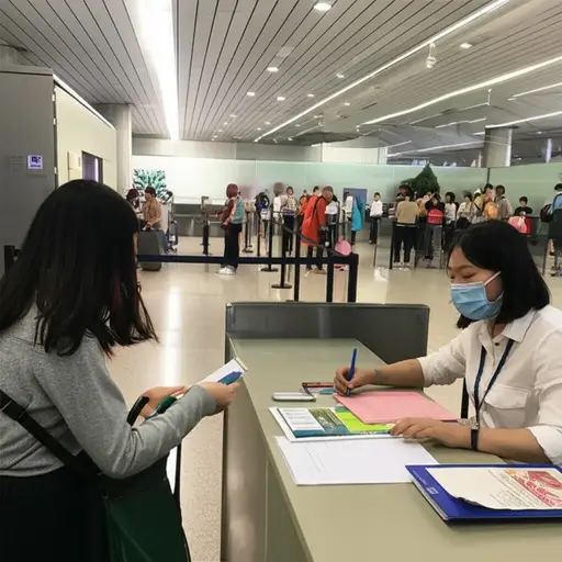 抵达时，你必须在移民检查处出示签证。