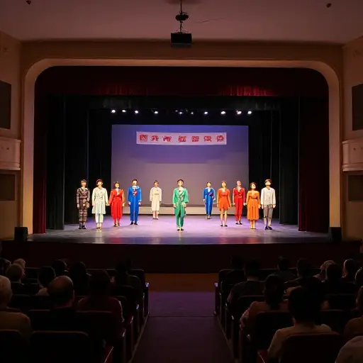 当地剧团为慈善举办了一场演出。