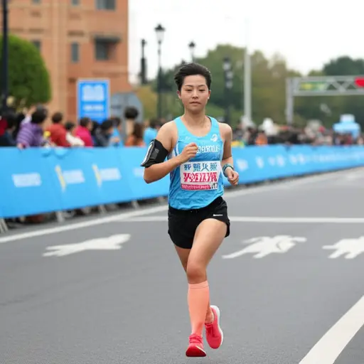 这是她第二次参加马拉松比赛。