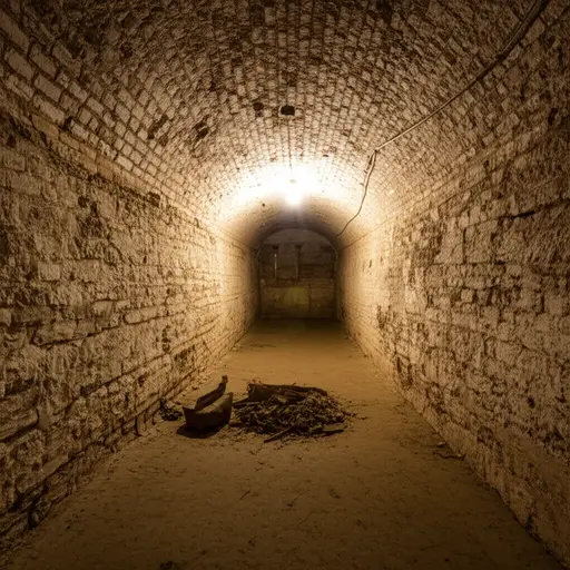 我们在老城堡的地窖里，没有蜡烛甚至火柴。