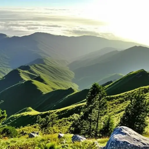 这个国家的东部地区多山。