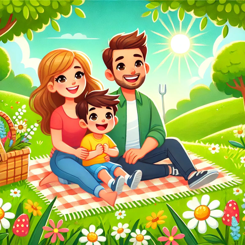 我喜欢在春天到外面玩。