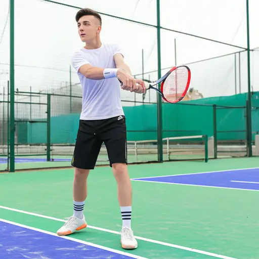 我网球打得不错，但我需要练习我的发球。