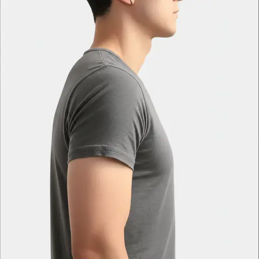 他有非常宽阔的肩膀。