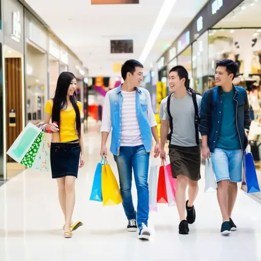 我周末经常和朋友们去购物。