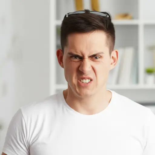 他并不是真的生气——他只是假装。