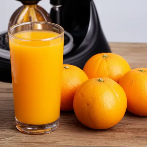 这种果汁是由新鲜橙子制成的。