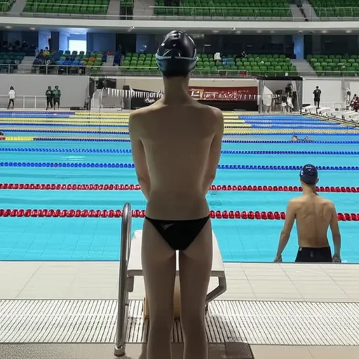 今天我有一场重要的游泳比赛。