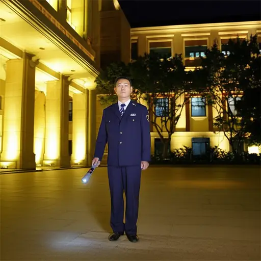 博物馆晚上雇佣了一名保安。