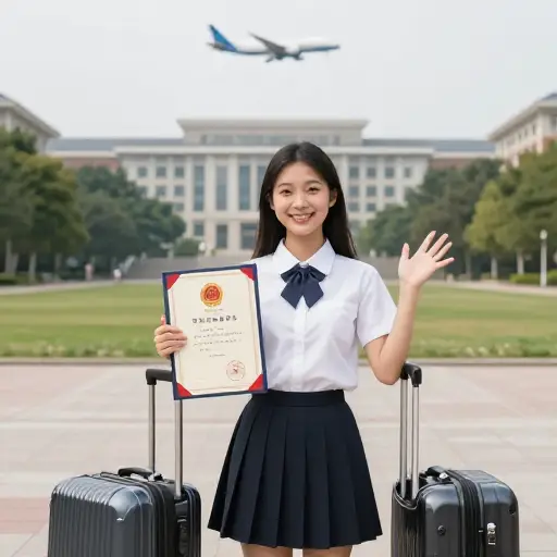 她获得了一笔学生拨款去国外学习。