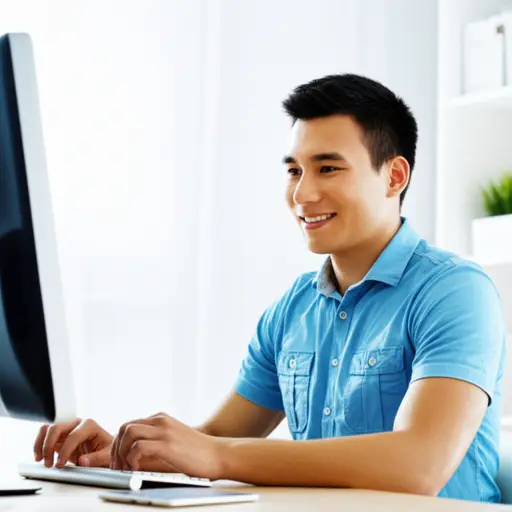 我喜欢在空闲时间上网。