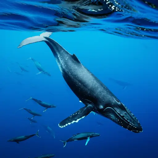 在鲸群中，雄性鲸鱼通常是领导者。