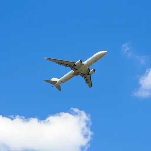 看！飞机飞上去了。