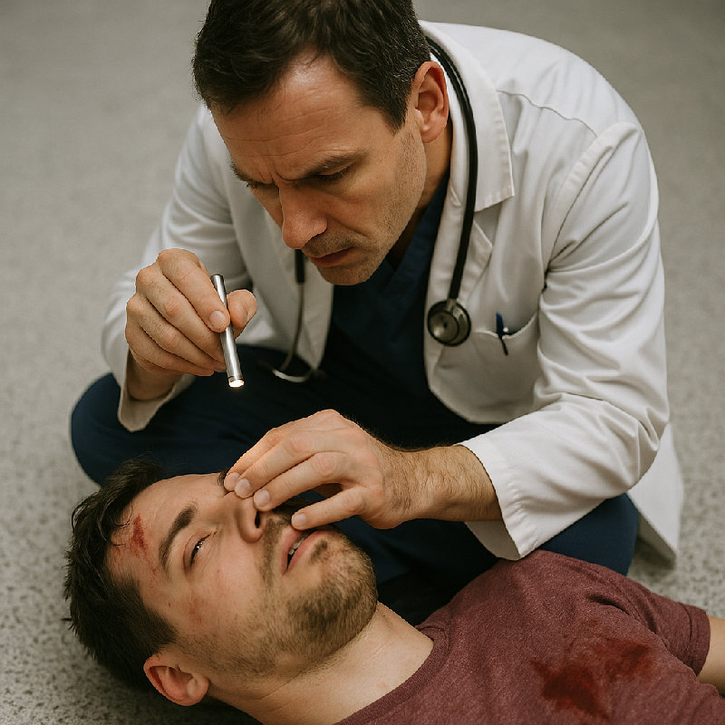 他的瞳孔扩大了。