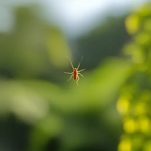 有一只小虫子正在窗户上爬。