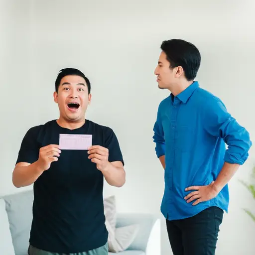 "我中了彩票！" "（你）在（开玩笑）吧！"