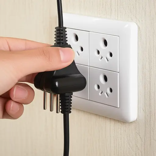 离开前，请确保每个插头都已关闭并拔下。