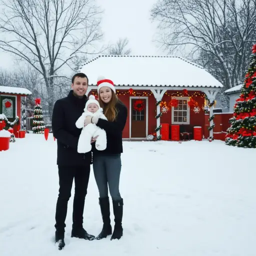 他们的宝宝去年十二月出生。