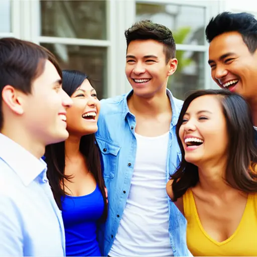 他喜欢讲笑话，很有喜剧天赋。