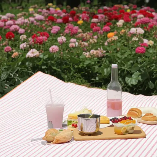 你可以在公园的花丛中野餐。