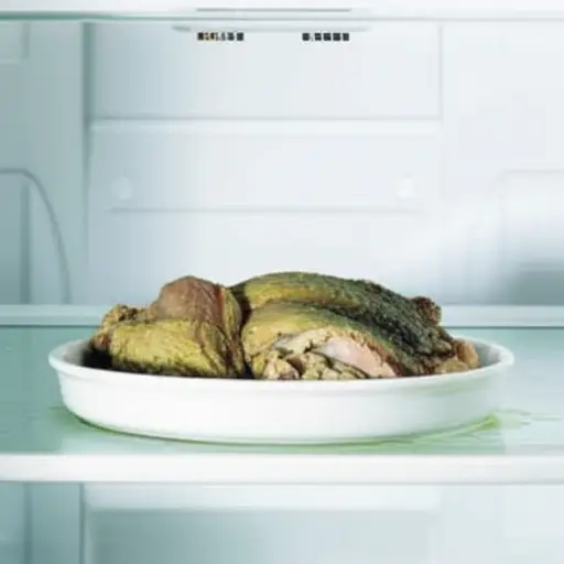 冰箱里的鸡肉闻起来坏了。