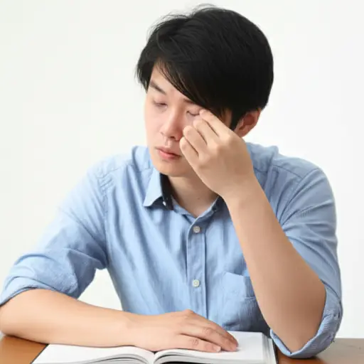 他看起来好像整晚没睡。