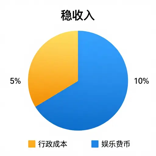 事实上，只有总收入的5%用于支付行政成本，额外的10%用于娱乐费用。