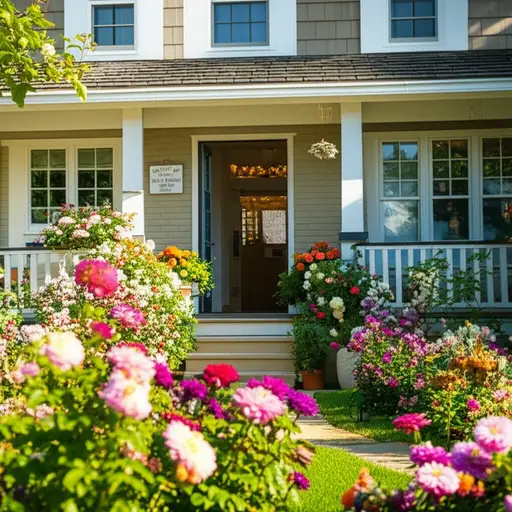 我们的房子有一个漂亮的花园。