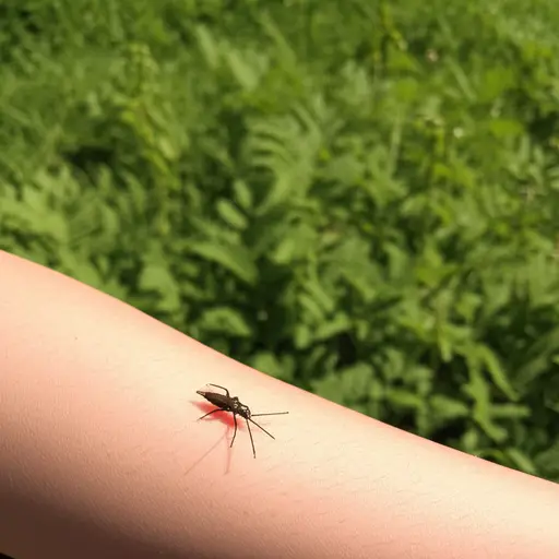 一只小虫子落在了我的胳膊上。