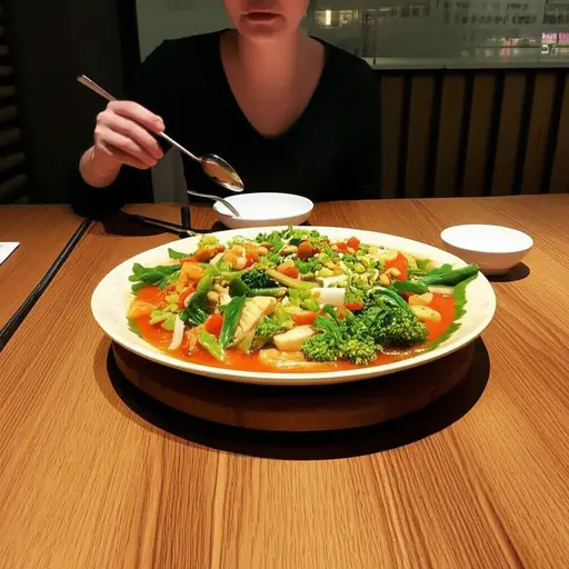 当地食物尝起来很美味。