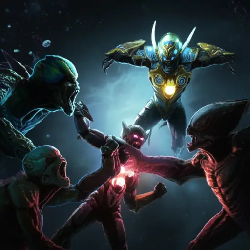 我们能听到的唯一噪音是英雄们与来自太空的可怕怪物战斗时的喊叫声。