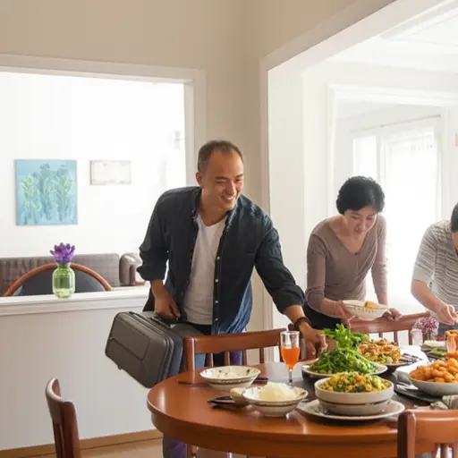 你到达后我们很快就吃晚饭。