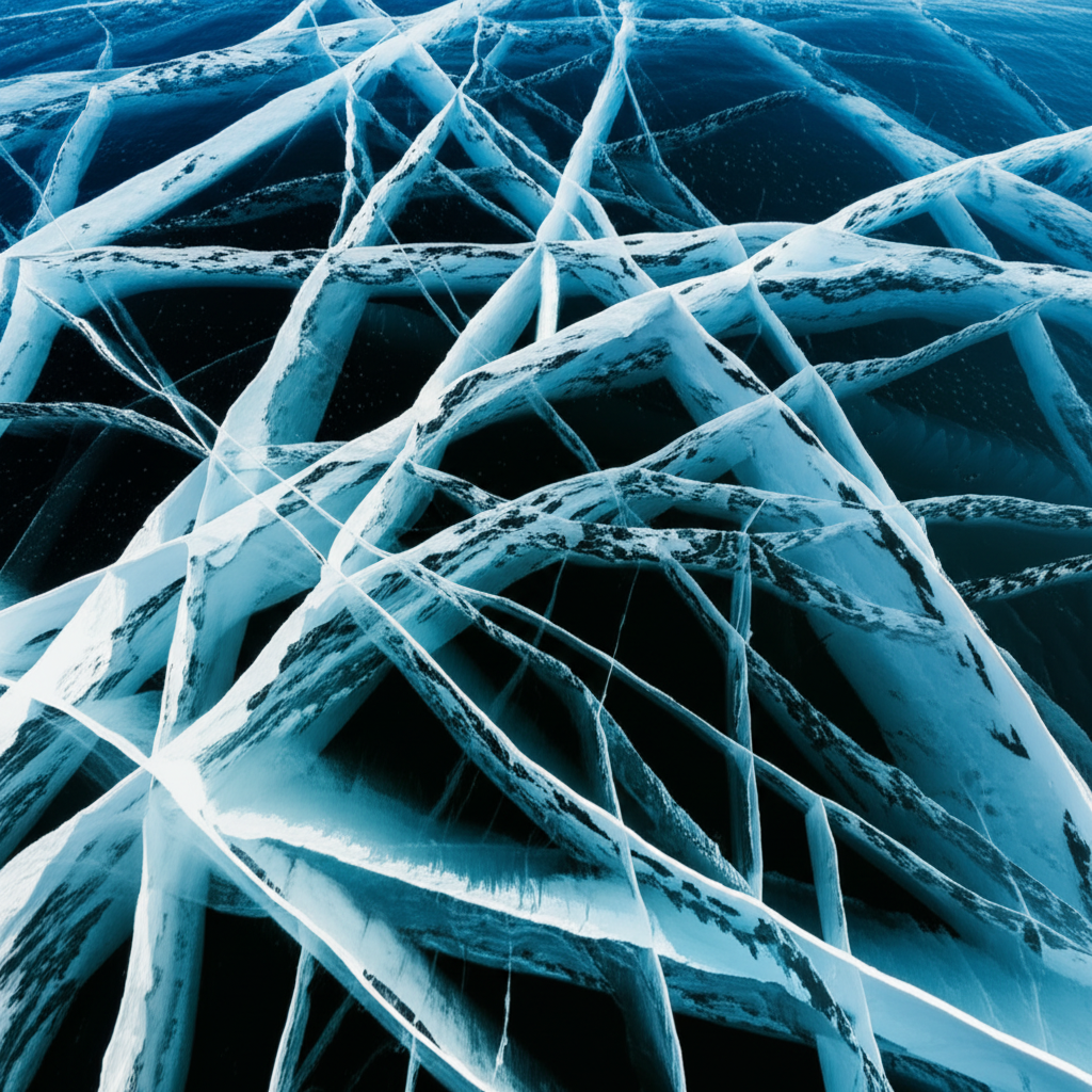 冰的纹理非常独特。
