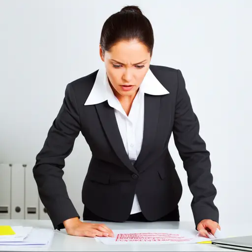 我的老板看到报告里全是错误时非常生气。