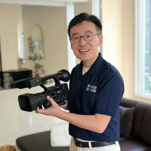 我爸爸有一台摄像机。