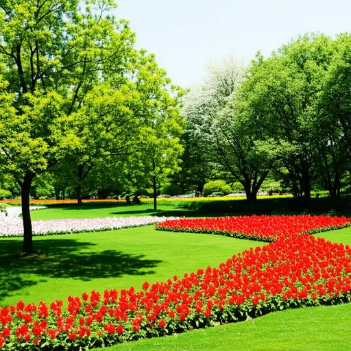 这个公园在春天非常漂亮。