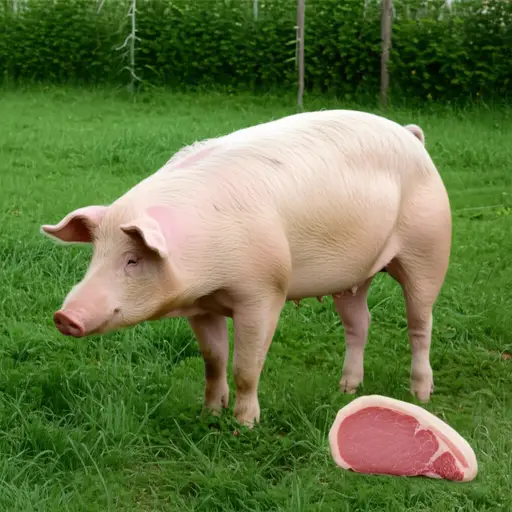 猪的肉被称为猪肉。