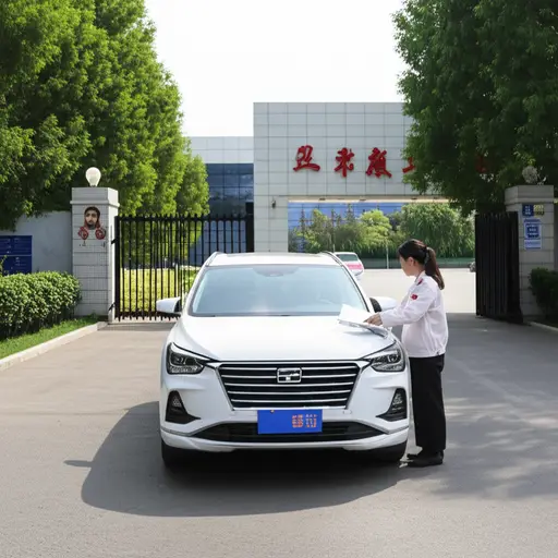 我的新车注册是在车管所完成的。