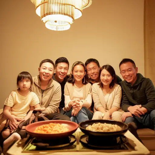 那天晚上，只有我的家人和一些亲密朋友在。