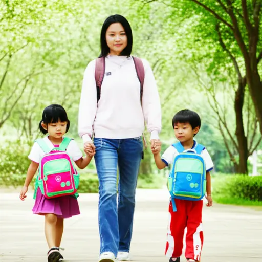 她有两个需要她抚养的孩子。