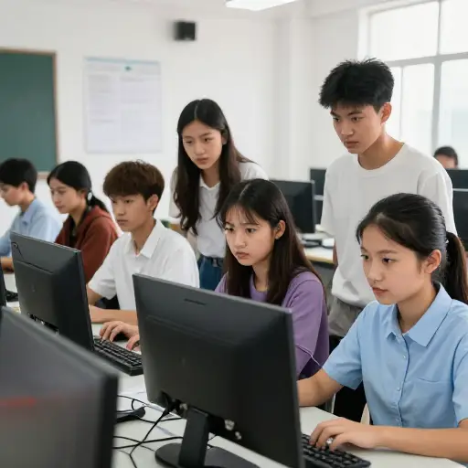 电脑数量不足，无法满足学生的需求。