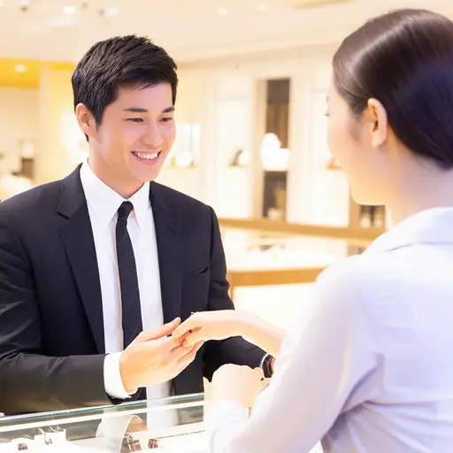 他给她买了一枚钻戒。