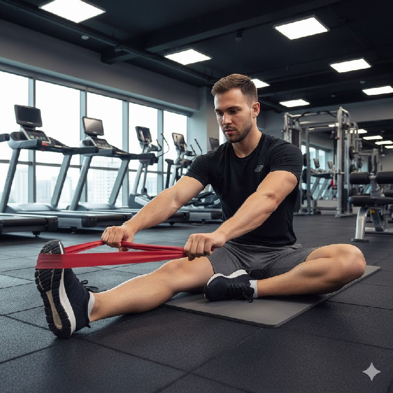 拉伸腿后侧肌肉可以提高腿部的柔韧性。