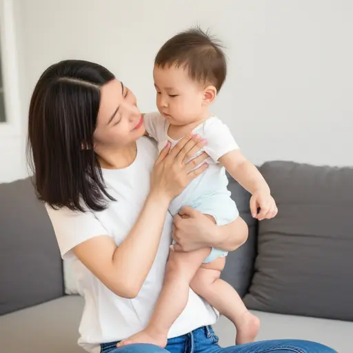 她的宝宝十四个月大。