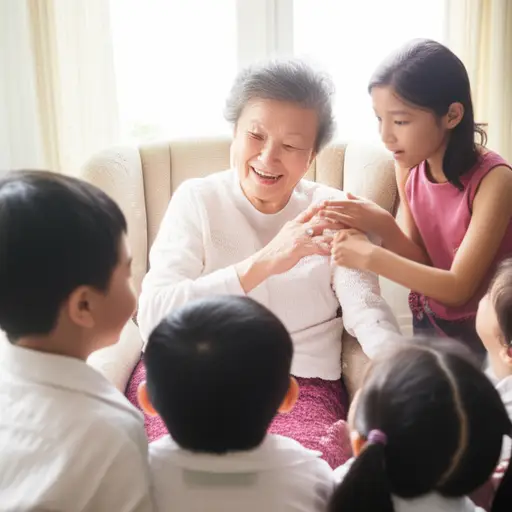 我的祖母经常在周末给我们讲故事。