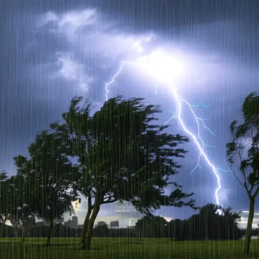 第二天有一场非同寻常的雷暴！