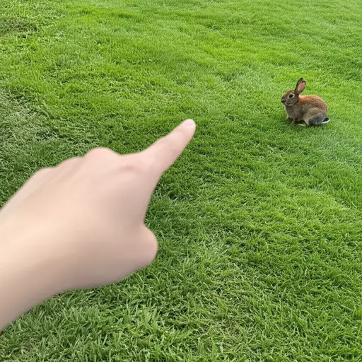 看！那边有只小动物。