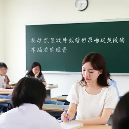 她正在参加初级水平的课程。