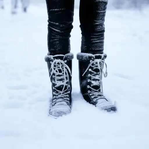 在雪中行走后，我的脚冻僵了。