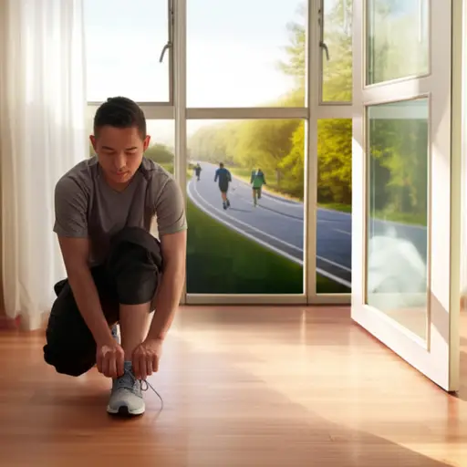 我的每日例行安排包括早起和去跑步。